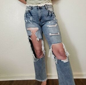 Cello Highly Distressed Boyfriend Jeans